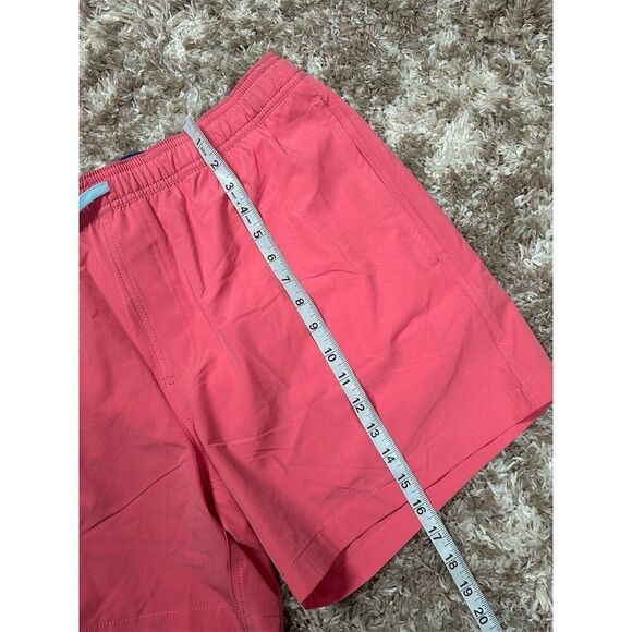 Southern Tide Men's Swim Trunk L Red Solid Elastic Waist Swim Shorts - Picture 7 of 7